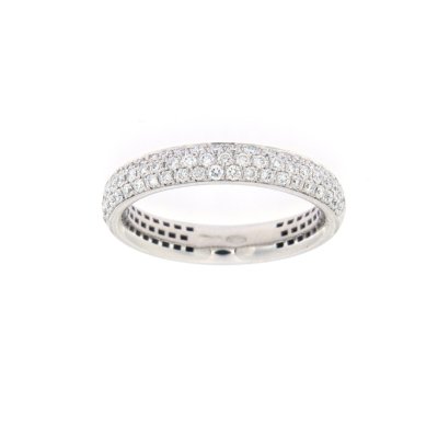 Fede 3/4 con tre fili di brillanti 0,58 ct