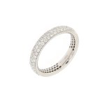 Fede 3/4 con tre fili di brillanti 0,58 ct - Foto 2