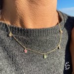 Girocollo in oro giallo con quadretti rainbow - Foto 4