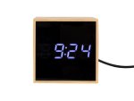 Mini cube alarm clock bamboo - Foto 1