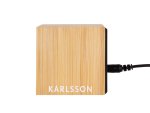 Mini cube alarm clock bamboo - Foto 5