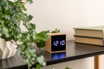 Mini cube alarm clock bamboo - Foto 4
