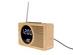 Retro radio alarm clock bamboo - Foto 2