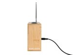 Retro radio alarm clock bamboo - Foto 5