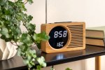 Retro radio alarm clock bamboo - Foto 3