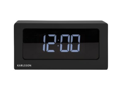 Boxed led alarm clock black 25 cm
