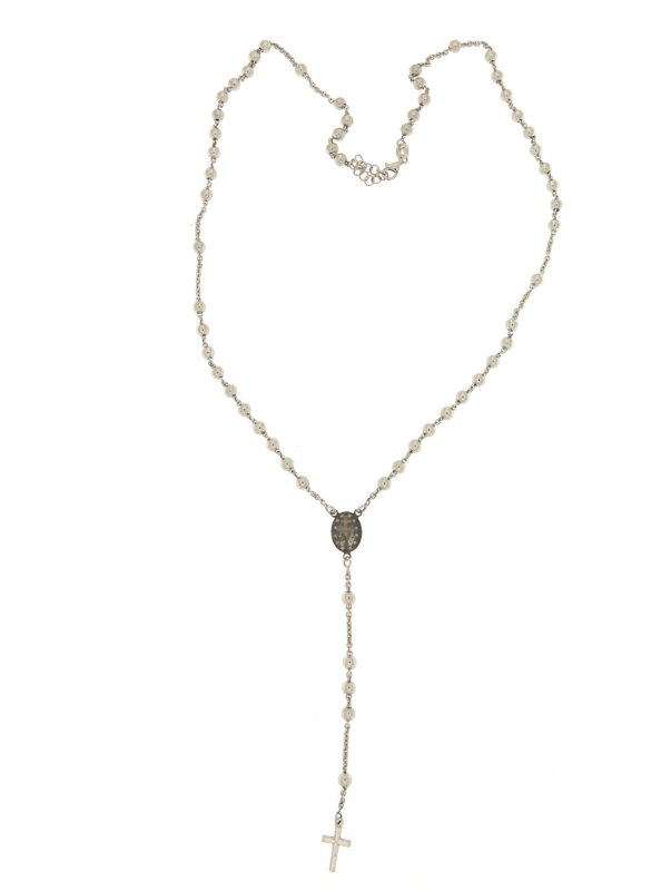 Rosario in argento con pendente