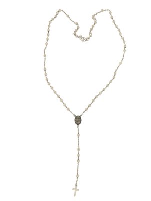Rosario in argento con pendente