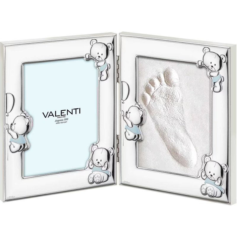 Cornice bimbo doppia impronte 9x13 cm