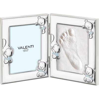 Cornice bimbo doppia impronte 9x13 cm
