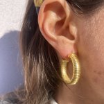 Orecchini a cerchio stile tubo gas - Foto 2