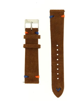 Cinturino in pelle scamosciata marrone 20 mm