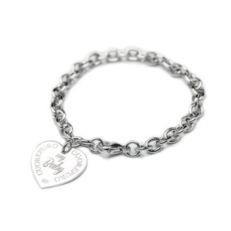 Bracciale rollò cuore "my baby"
