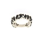 Anello nova argento pietre nere - Foto 1