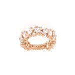Anello nova rosato pietre bianche - Foto 1