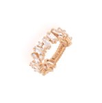 Anello nova rosato pietre bianche - Foto 2