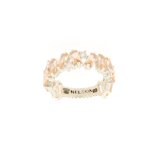 Anello nova argento pietre champagne - Foto 1