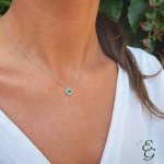Girocollo con smeraldo a cuore e brillanti - Foto 3