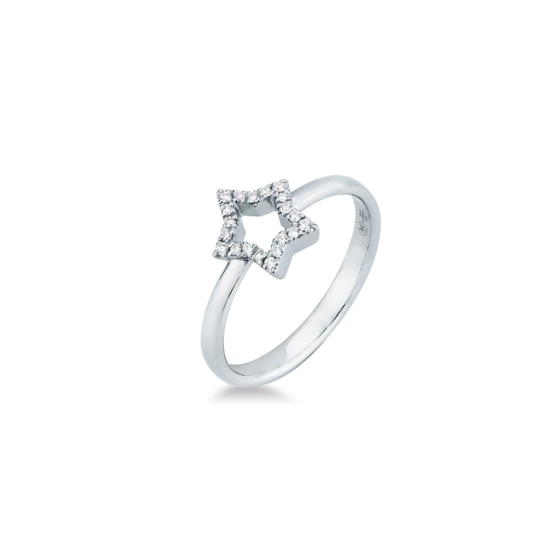 Anello stella forata 0,09 ct