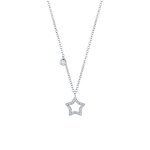 Girocollo stella forata con brillanti 0,09 ct - Foto 1