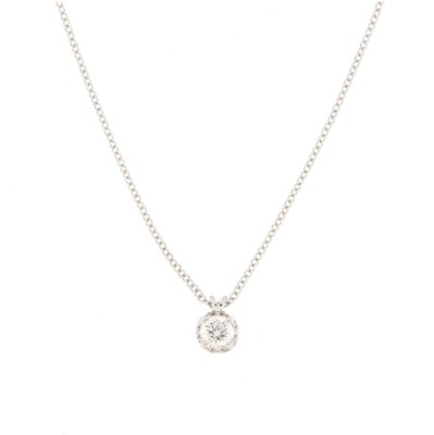 Girocollo punto luce con contorno 0,51 ct