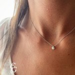 Girocollo punto luce con contorno 0,51 ct - Foto 3