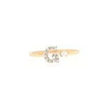 Anello lettera g in oro rosa e brillanti - Foto 3