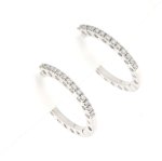 Orecchini a cerchio con brillanti 0,18 ct - Foto 1