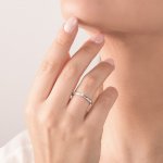 Anello solitario fiocco 0,06 ct - Foto 2