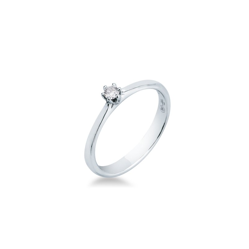 Anello solitario 6 punte 0,08ct