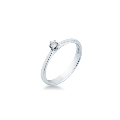 Anello solitario 6 punte 0,08ct