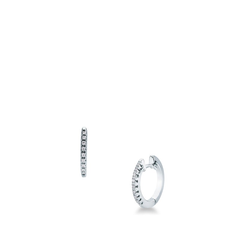 Orecchini a cerchio con brillanti 0,06 ct