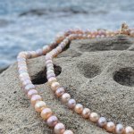 Collana lunga con perle fresh rosa in gradazione - Foto 3