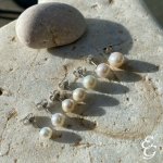 Orecchini in oro bianco con perla 7- 7,5 mm - Foto 2