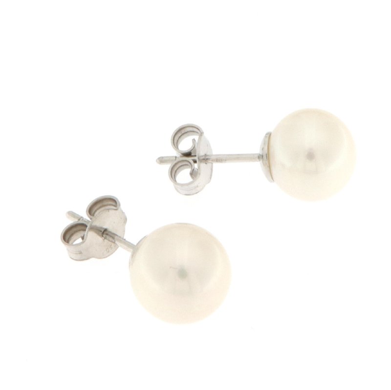 Orecchini in oro bianco con perla 9- 9,5 mm