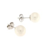 Orecchini in oro bianco con perla 9- 9,5 mm - Foto 1