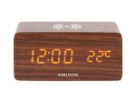 Sveglia led con carica telefono black wood - Foto 2