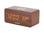 Sveglia led con carica telefono black wood - Foto 3
