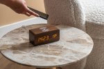 Sveglia led con carica telefono black wood - Foto 5