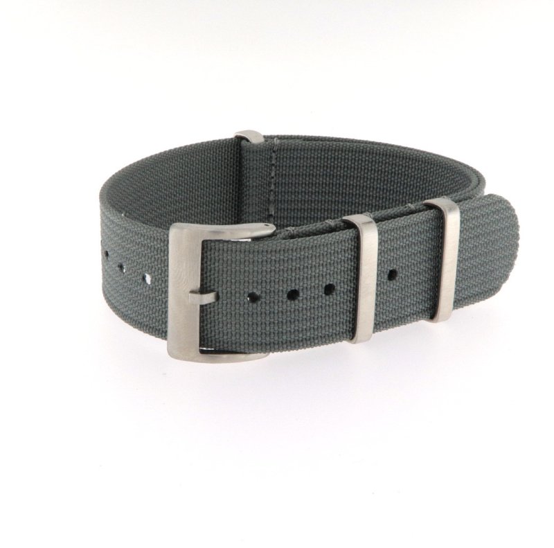 Cinturino nato metal in nylon grigio