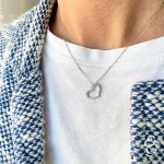 Girocollo con cuore forato 0,13 ct - Foto 2