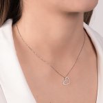 Girocollo con cuore forato 0,13 ct - Foto 4