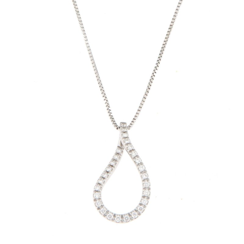 Girocollo a goccia con brillanti 0,26 ct