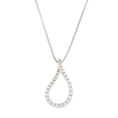 Girocollo a goccia con brillanti 0,26 ct