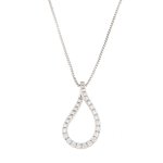 Girocollo a goccia con brillanti 0,26 ct - Foto 1