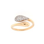 Anello snake in oro rosa e zirconi - Foto 2