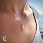 Girocollo maglie in oro bianco e zirconi - Foto 2