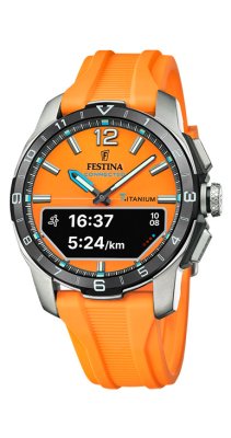 Smartwatch titanium arancio