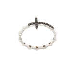 Fedina con croce di brillanti black 0,11 ct - Foto 1
