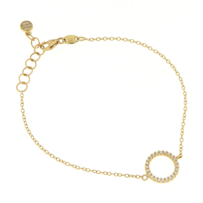 Bracciale cerchio della vita in oro giallo e zirconi
